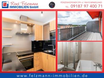 Moderne Singlewohnung mit großer Dachterrasse und S-Bahnanschluss